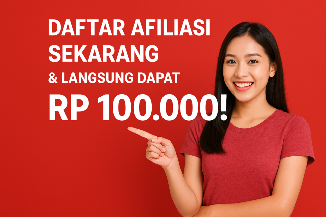 Daftar Afiliasi Sekarang, Bonus Rp100.000 Menanti