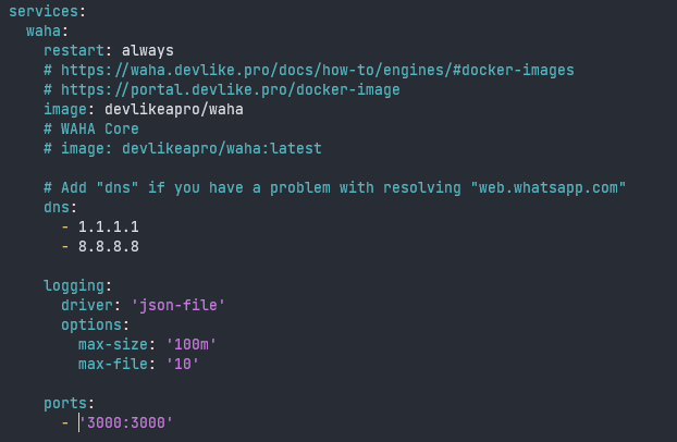 Isi konfigurasi file docker-compose.yaml